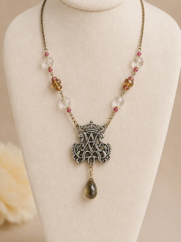 Gemstone Rosary Center Gemstone Necklace