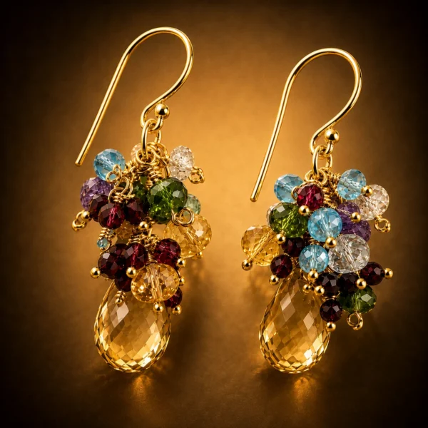 Multi Gemstone Earrings by Dog-ma Collars ,Jewelry and Accessories